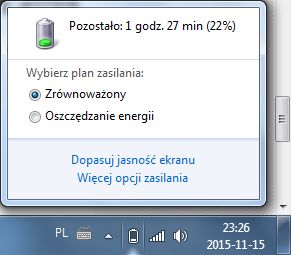 Bateria po 5 godzinach moderki w trasie