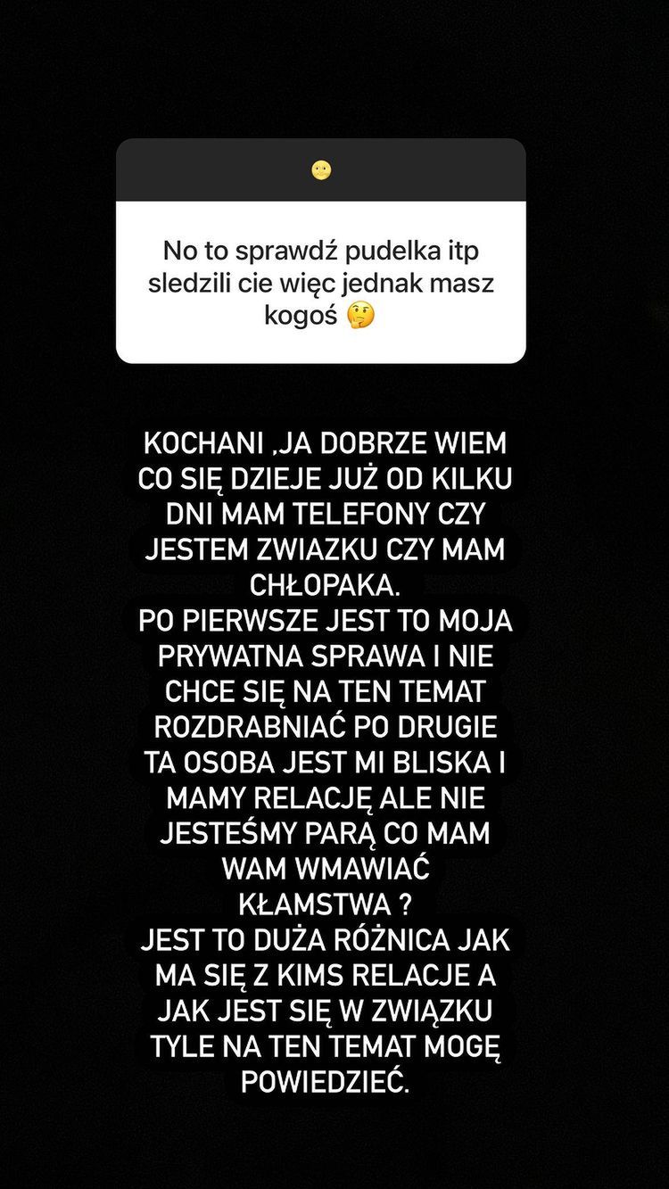 Oliwia Bieniuk komentuje doniesienia o nowym związku
