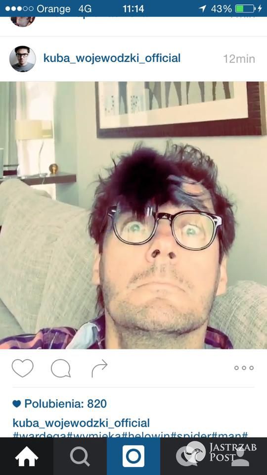 Kuba Wojewódzki na halloween, fot: Instagram