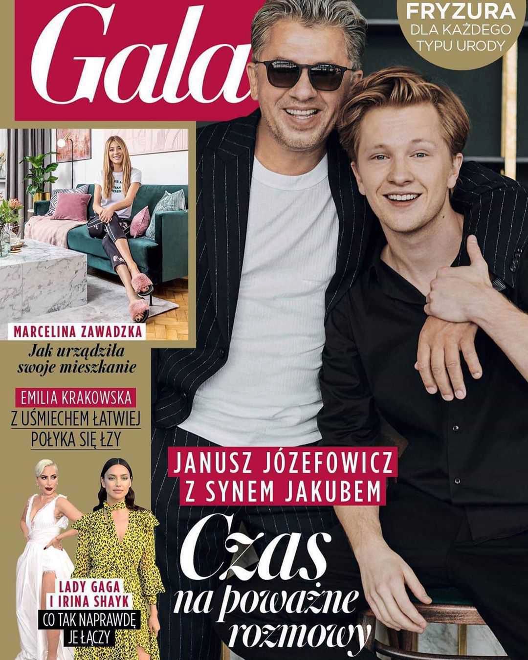 Janusz Józefowicz i Jakub Józefowicz na okładce Gali