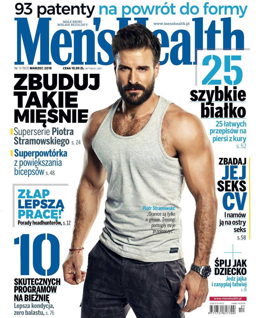 Piotr Stramowski – okładka Men's Health, marzec 2018