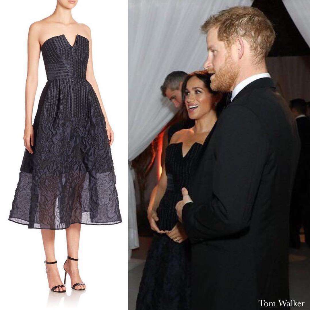 Meghan Markle w czarnej sukni na kolacji The Royal Fundation