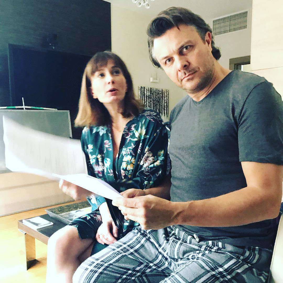 Anita Sokołowska na planie Przyjaciółek.