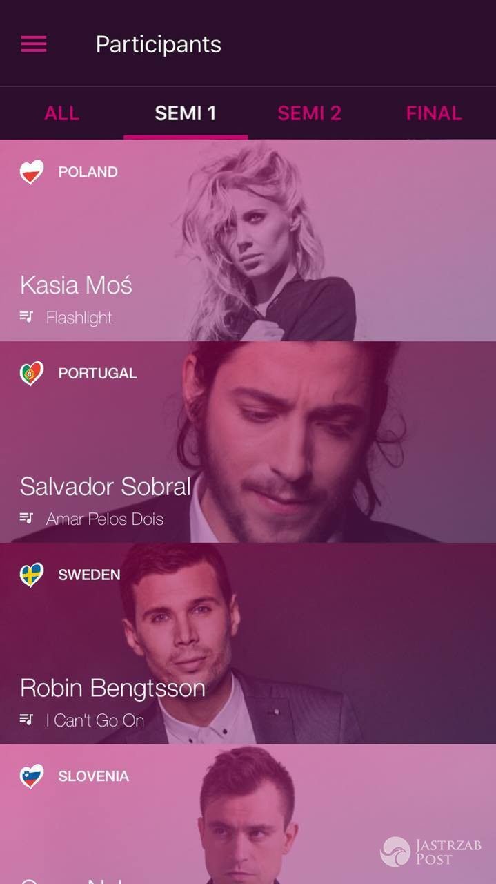 Aplikacja do głosowania na Eurowizji 2017