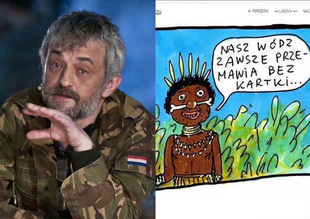 Nowy rysunek Raczkowskiego krytykowany za rasizm