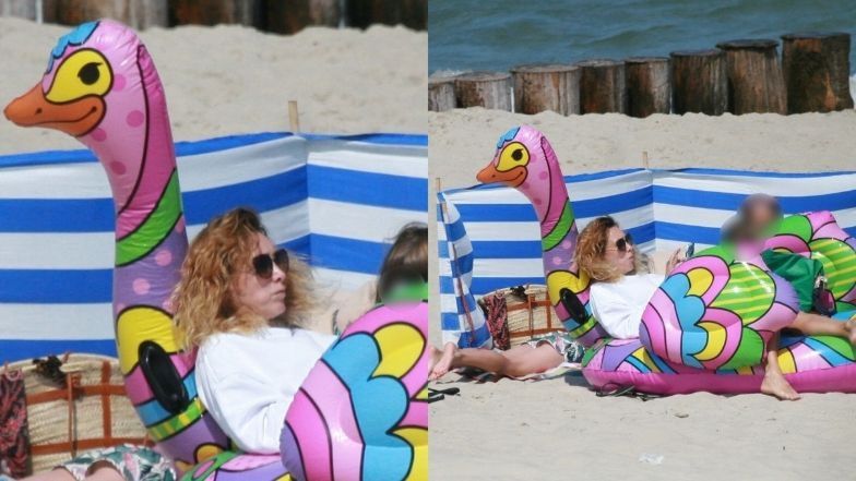 Anna Kalczyńska na plaży w Chałupach