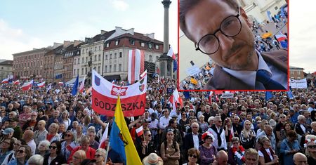 Buda z nagraniem z wiecu. "Naród się budzi"