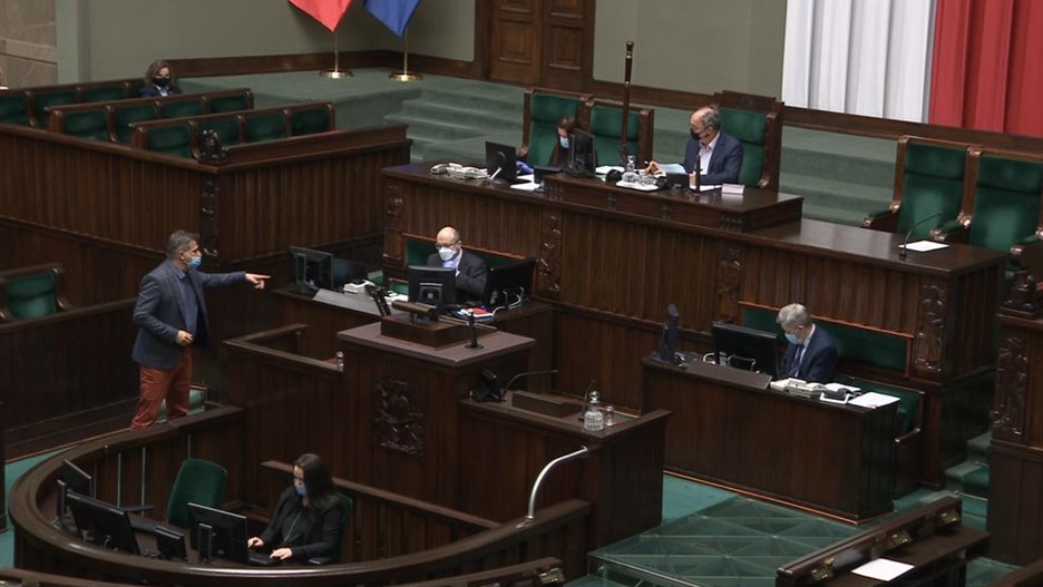 Konfrontacja wicemarszałka Sejmu Włodzimierza Czarzastego z politykiem PiS Piotrem Kaletą (Fot.: sejm.gov.pl)