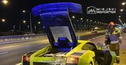 Pożar Lamborghini Gallardo na trasie S79. Zaczęło się od awarii