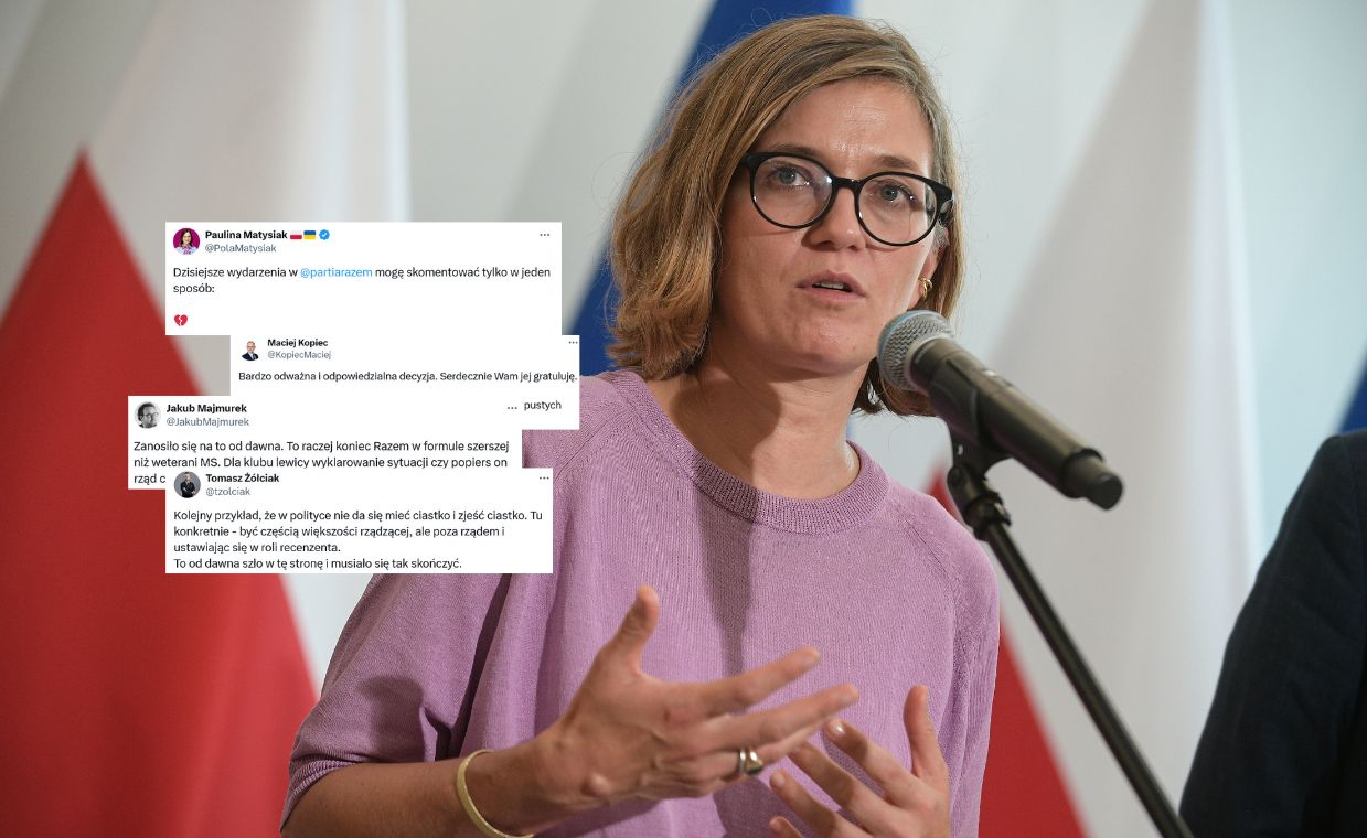 "Musiało się tak skończyć". Lawina komentarzy po rozłamie na Lewicy