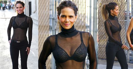 49-letnia Halle Berry w prześwitującym golfie! (ZDJĘCIA)