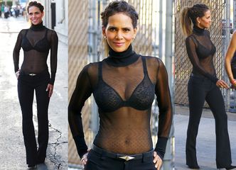 49-letnia Halle Berry w prześwitującym golfie! (ZDJĘCIA)