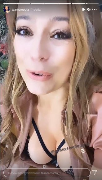 Anna Mucha odsłoniła dekolt na instagramowej relacji