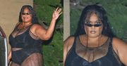 Lizzo "przyłapana" w Malibu. Piosenkarka WYEKSPONOWAŁA kształty w siateczkowej stylizacji (ZDJĘCIA)