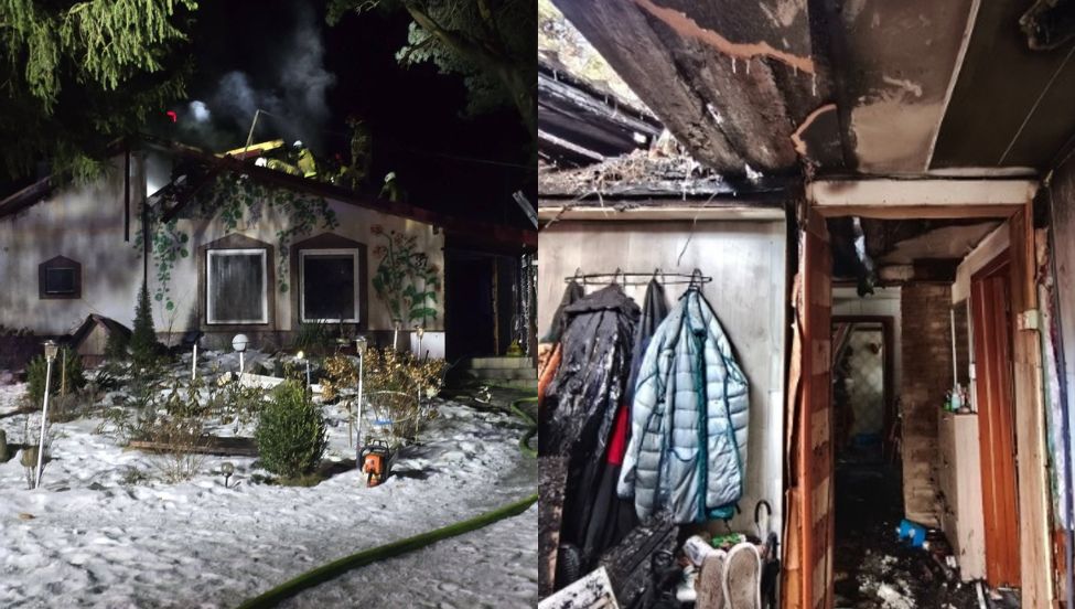 Andrzej z Plutycz przyjechał na miejsce pożaru