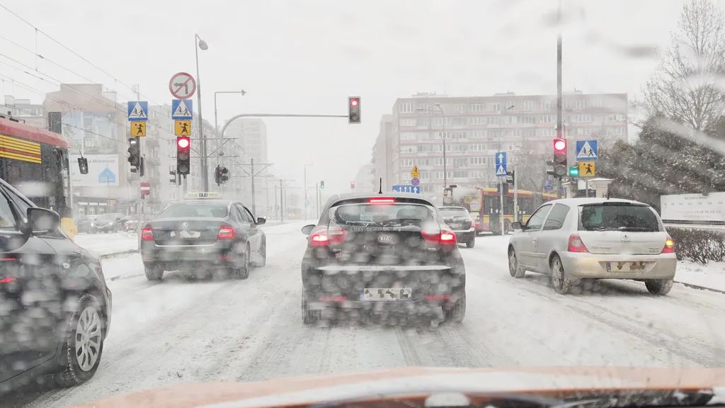 Śnieżyca w mieście