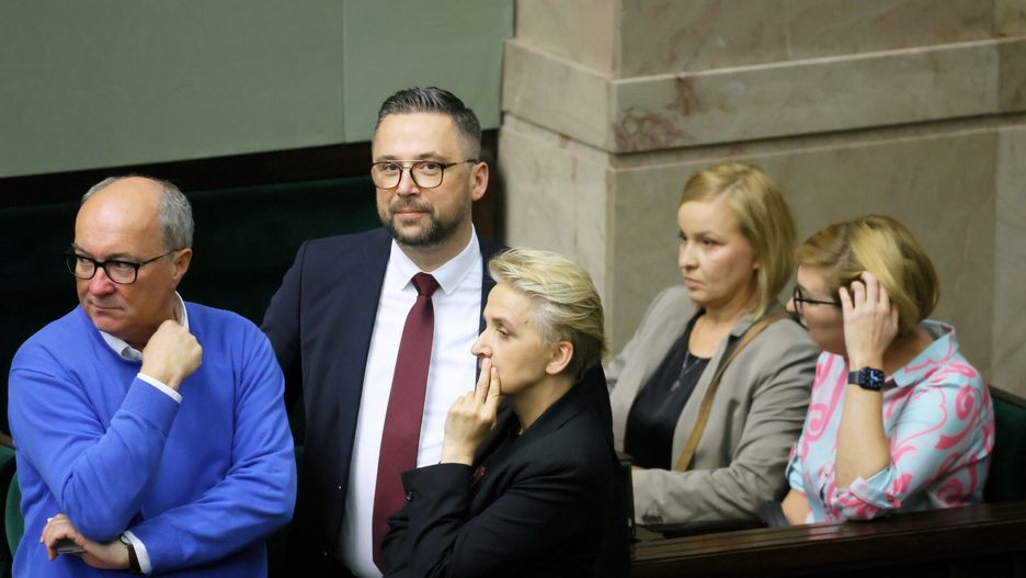 Marcin Kulasek z politykami Lewicy