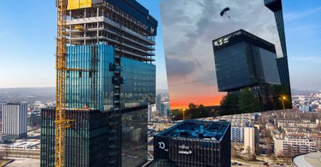Katowice. Skoczyli z KTW II. Wszystko nagrali. Ochrona nic nie widziała