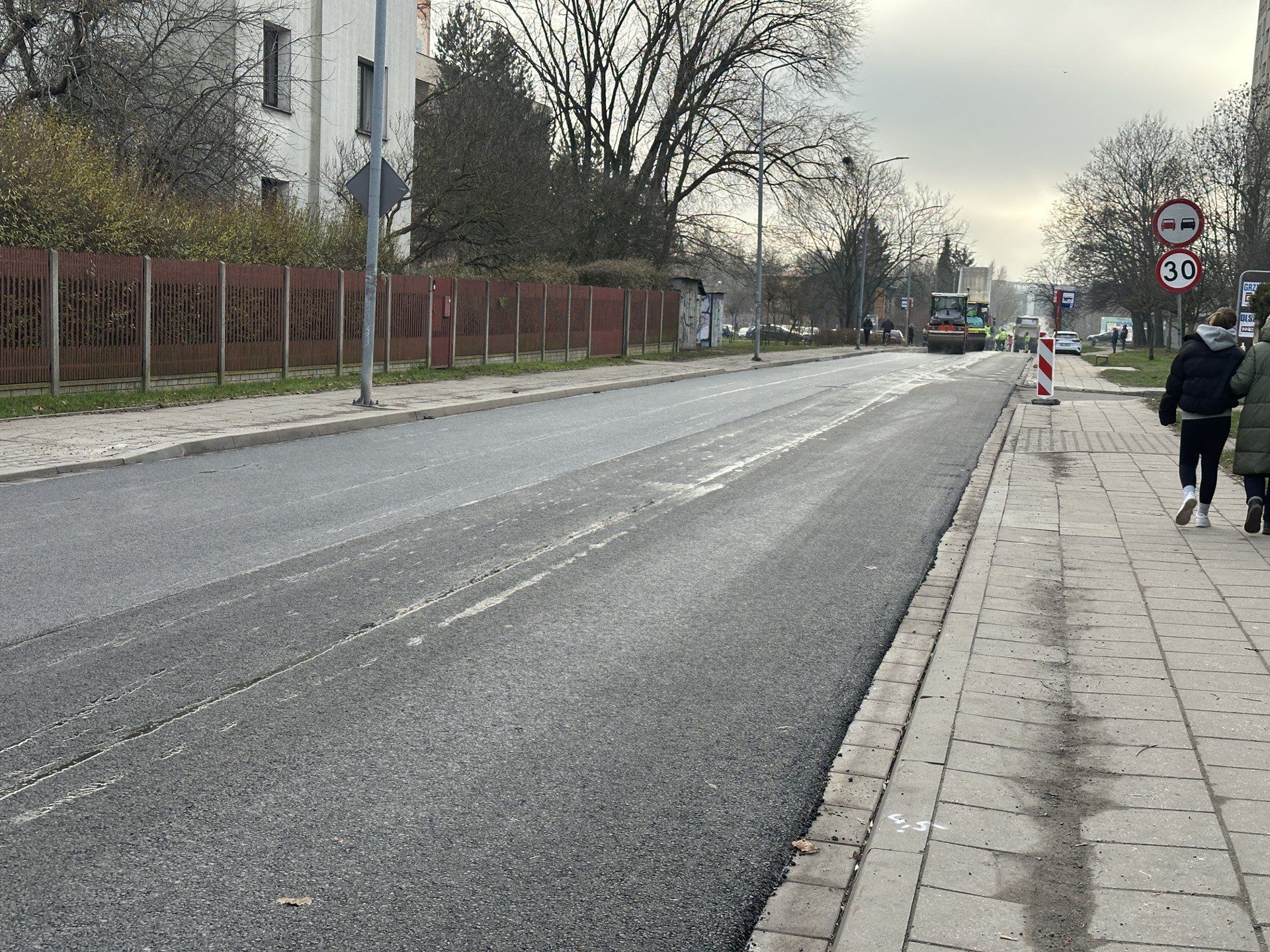 Ulica Szklana w stronę południową. 