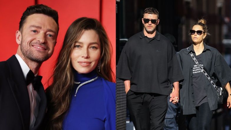 Justin Timberlake i Jessica Biel przechadzają się za rękę