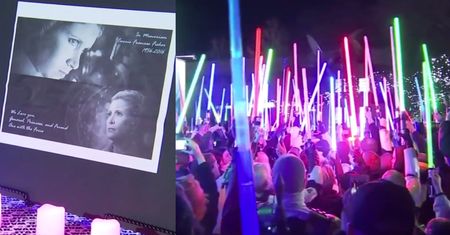 Setki mieczy świetlnych zabłysnęło ku pamięci Carrie Fisher