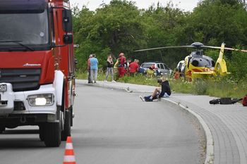 Wypadek dwóch nastolatków na hulajnodze w Świeciu. Jeden z nich poważnie ranny. Lądował LPR