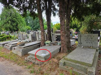 Kartka na grobie na warszawskim cmentarzu. Pilny komunikat inspektora