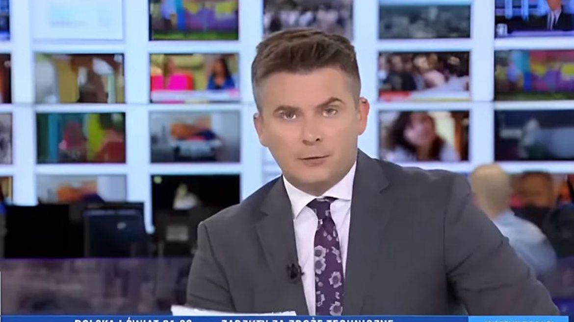Mateusz Walczak próbował wytłumaczyć widzom TVN24 przemowę premiera