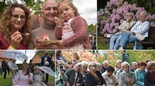 Dalków: Tłumy odwiedzających na Festiwalu Kwitnących Azalii i Rododendronów w Dalkowie. Park przy pałacu zachwycił kolorami
