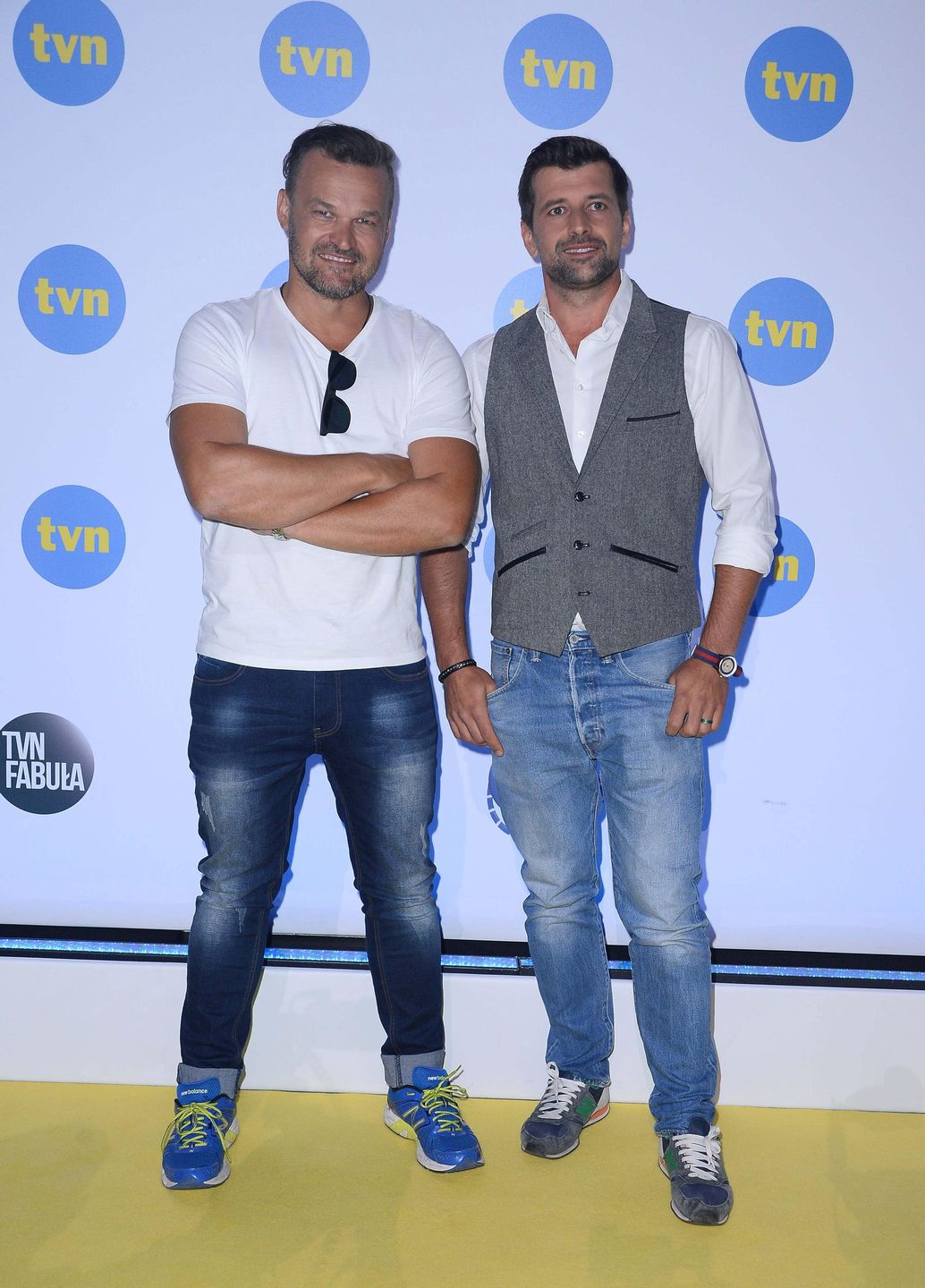 Adam Kornacki i Patryk Mikiciuk podczas ramówki TVN