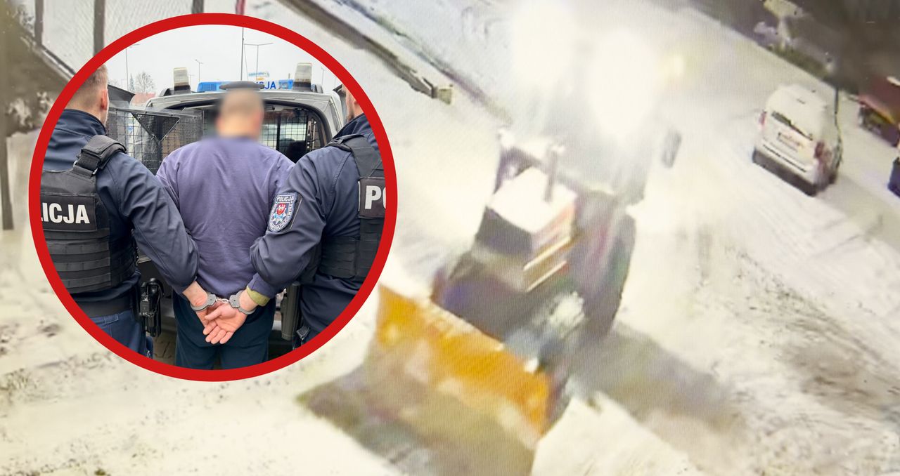 Piła: Ukradł ciągnik do odśnieżania i pojechał demolować posesję