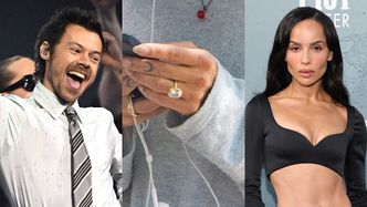 Harry Styles i Zoë Kravitz ZARĘCZYLI SIĘ! Aktorka pokazała się z pierścionkiem wartym MILION DOLARÓW! (FOTO)