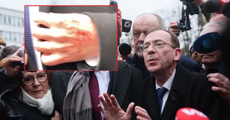Mariusz Kamiński poszkodowany w trakcie awantury pod Sejmem? Jest nagranie
