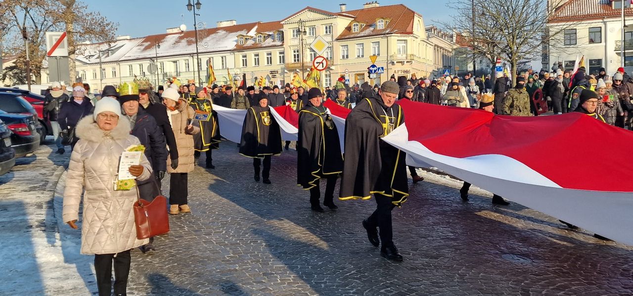 Przemarsz Orszaku Trzech Króli w Płocku.