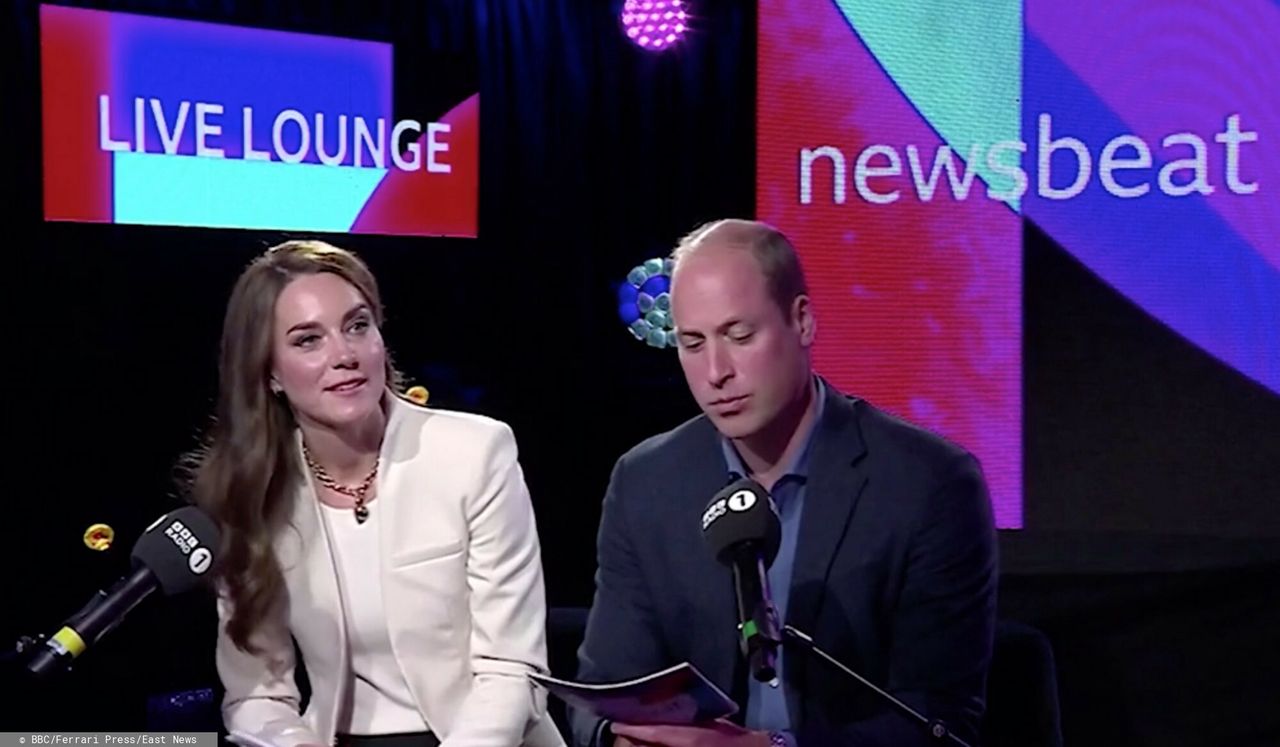 Księżna i Książę Walii podczas wtorkowego nagrania w BBC Radio 1