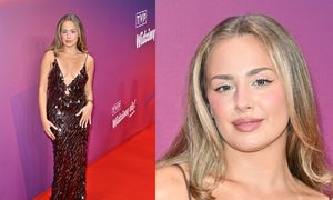 Wiktoria Gąsiewska w cekinowej kreacji z GŁĘBOKIM DEKOLTEM olśniewa na ramówce TVP (ZDJĘCIA)