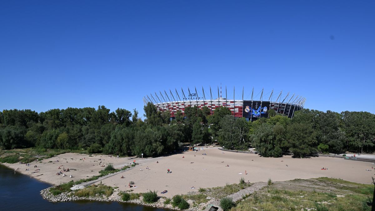 WARSAW - Overview of Stadion Narodowy during a training session ahead of the UEFA Super Cup between Real Madrid CF and Atalanta BC at Stadion Narodowy on August 13, 2024 in Warsaw, Poland. ANP | Hollandse Hoogte | GERRIT VAN KEULEN (Photo by ANP via Getty Images)