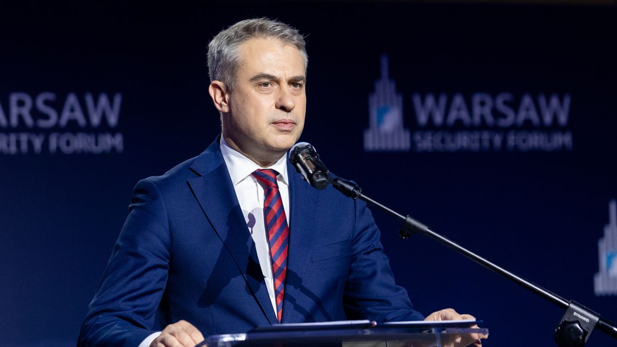 Krzysztof Gawkowski, Polish Minister of Digital Affairs during Warsaw Security Forum 2024, in Warsaw, Poland on October 02, 2024. (Photo by Foto Olimpik/NurPhoto via Getty Images)