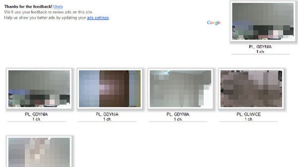 Widok ze strony udostępniającej obrazy z prywatnych kamer