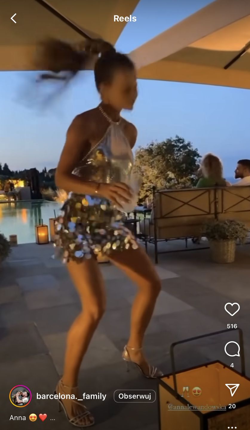 Anna Lewandowska bawi się na przedweselnej imprezie