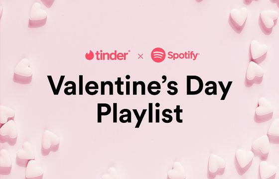 Spotify i Tinder prezentują ulubione piosenki na Walentynki