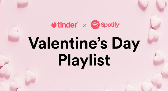Spotify i Tinder prezentują ulubione piosenki na Walentynki