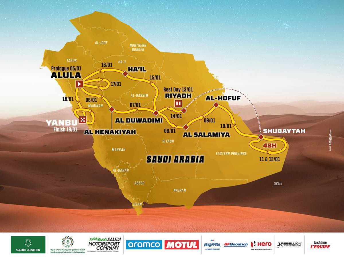 Mapa Rajdu Dakar 2024