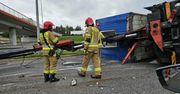 Brodnica: Przewrócona ciężarówka blokuje DK15. Trwają utrudnienia