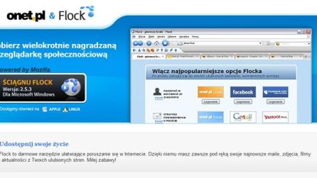 Onet.pl partnerem przeglądarki Flock 1