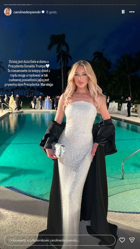 Caroline Derpienski bryluje w rezydencji Donalda Trumpa