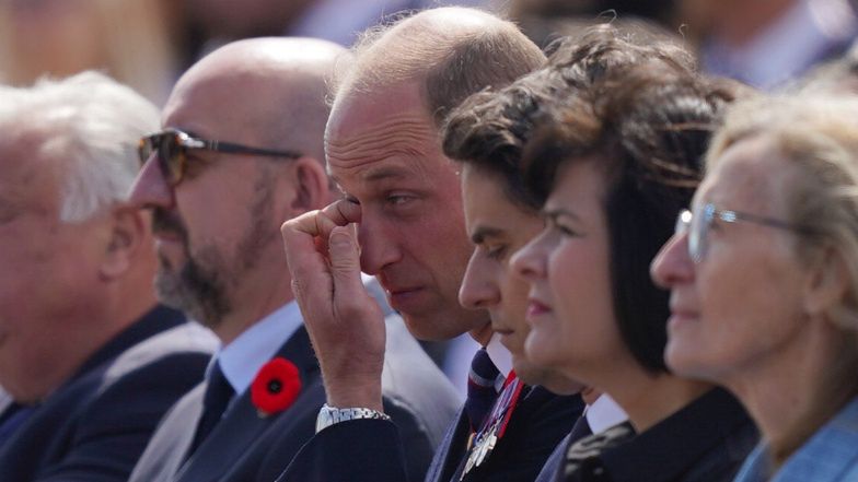 Prince William was moved during the ceremony marking the 80th anniversary of the Allied landings in Normandy.
