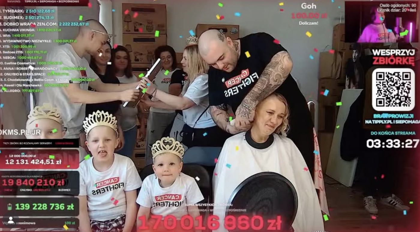 Bedoes podczas streama ogolił włosy swojej mamie