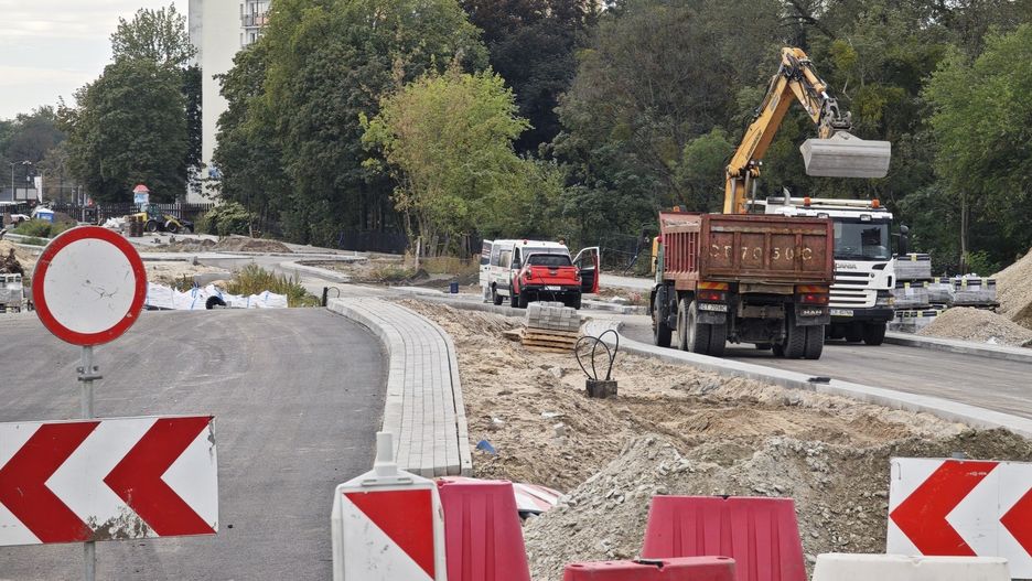 Budowa trasy staromostowej w centrum Torunia