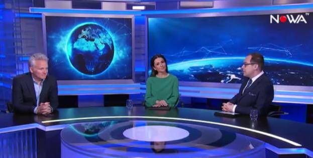 Jarosław Kret z Beatą Tadlą w NOWA TV